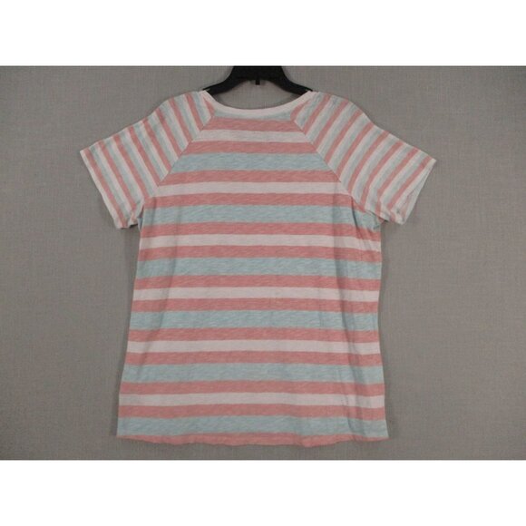 Torrid Striped Classic Fit Cotton Raglan Sleeve T-Shirt Size - 2 - Picture 5 of 7